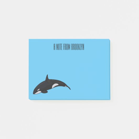 Afbeelding van de cartoon van de vulwalvis post-it® notes (Voorkant)