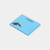 Afbeelding van de cartoon van de vulwalvis post-it® notes (Schuin)