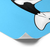 Afbeelding van de cartoon van de vulwalvis poster (Hoek)