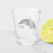 Afbeelding van de cartoon van de vulwalvis shot glas (Achterkant)