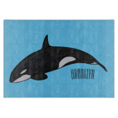 Afbeelding van de cartoon van de vulwalvis snijplank (Voorkant)