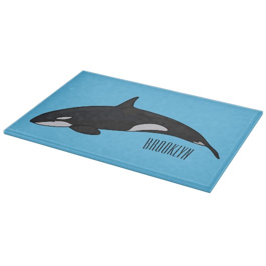 Afbeelding van de cartoon van de vulwalvis snijplank (Hoek)