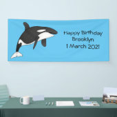 Afbeelding van de cartoon van de vulwalvis spandoek (Beurs)