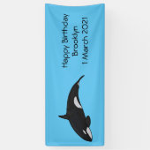 Afbeelding van de cartoon van de vulwalvis spandoek (Verticaal)