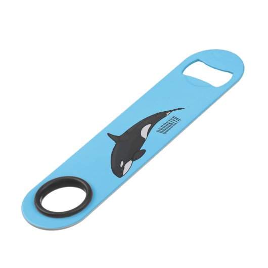 Afbeelding van de cartoon van de vulwalvis speed flessenopener (Voorkant Gekanteld)