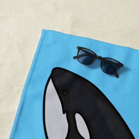 Afbeelding van de cartoon van de vulwalvis strandlaken (In situ)