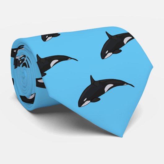 Afbeelding van de cartoon van de vulwalvis stropdas (Opgerold)