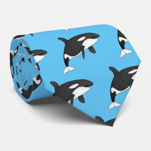 Afbeelding van de cartoon van de vulwalvis stropdas (Opgerold)