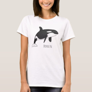 Afbeelding van de cartoon van de vulwalvis t-shirt
