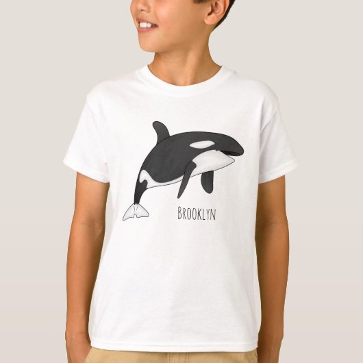 Afbeelding van de cartoon van de vulwalvis t-shirt (Voorkant)