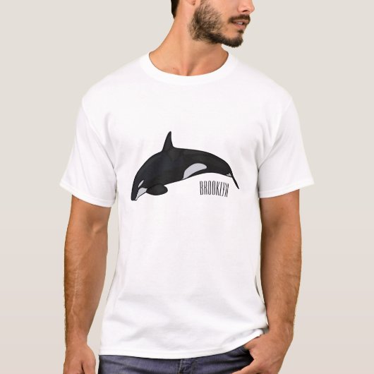 Afbeelding van de cartoon van de vulwalvis t-shirt (Voorkant)