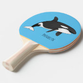 Afbeelding van de cartoon van de vulwalvis tafeltennisbatje (Voorkant Gekanteld)