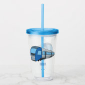 Afbeelding van de cartoon van elektrische treinen acryl drinkbeker (Voorkant)