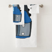 Afbeelding van de cartoon van elektrische treinen bad handdoek (Insitu)