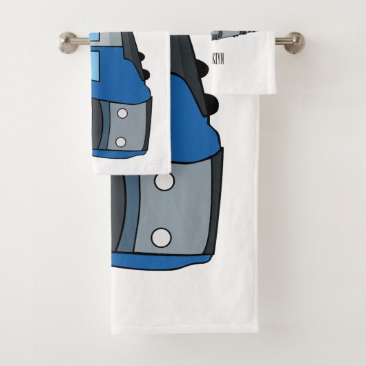 Afbeelding van de cartoon van elektrische treinen bad handdoek (Insitu)