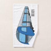 Afbeelding van de cartoon van elektrische treinen bad handdoek (Handdoek)