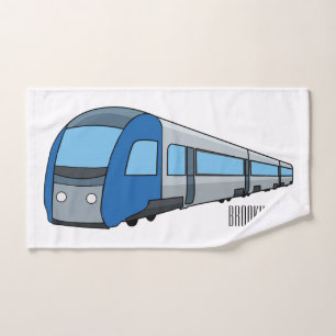 Afbeelding van de cartoon van elektrische treinen bad handdoek