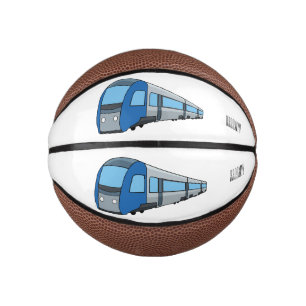 Afbeelding van de cartoon van elektrische treinen basketbal