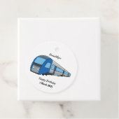 Afbeelding van de cartoon van elektrische treinen bedankjes labels (In situ)