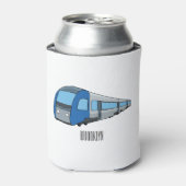 Afbeelding van de cartoon van elektrische treinen blikjeskoeler (Blikje Voorkant)