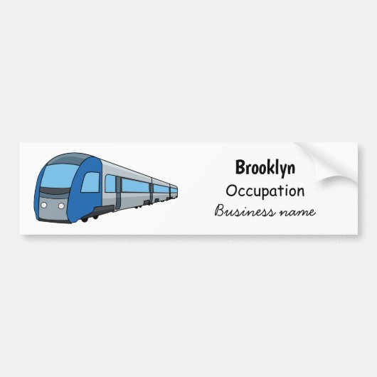 Afbeelding van de cartoon van elektrische treinen bumpersticker (Voorkant)