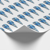 Afbeelding van de cartoon van elektrische treinen cadeaupapier (Hoek)