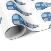 Afbeelding van de cartoon van elektrische treinen cadeaupapier (Rol Hoek)