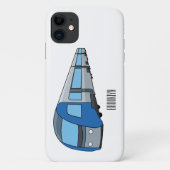 Afbeelding van de cartoon van elektrische treinen Case-Mate iPhone case (Achterkant)