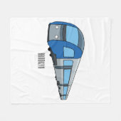 Afbeelding van de cartoon van elektrische treinen fleece deken (Voorkant (Horizontaal))