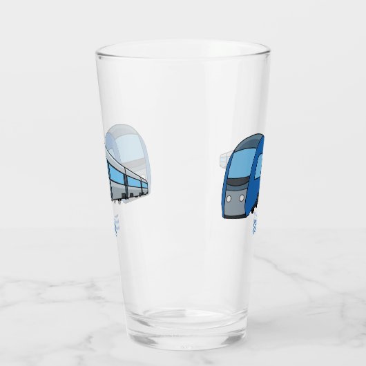 Afbeelding van de cartoon van elektrische treinen glas (Links)