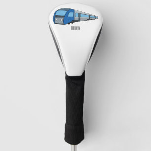 Afbeelding van de cartoon van elektrische treinen golfheadcover
