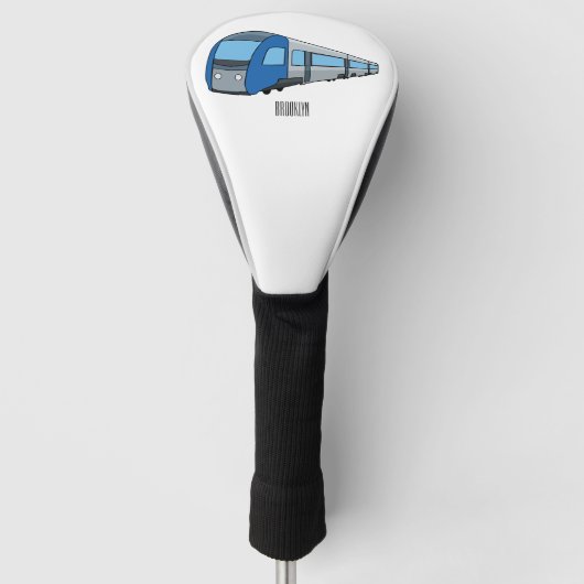Afbeelding van de cartoon van elektrische treinen golfheadcover (Voorkant)