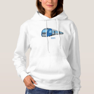 Afbeelding van de cartoon van elektrische treinen hoodie