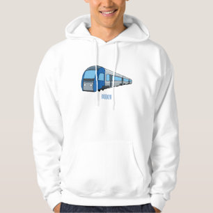 Afbeelding van de cartoon van elektrische treinen hoodie