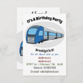 Afbeelding van de cartoon van elektrische treinen kaart (Voorkant / Achterkant)