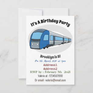 Afbeelding van de cartoon van elektrische treinen kaart