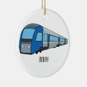 Afbeelding van de cartoon van elektrische treinen keramisch ornament (Rechts)