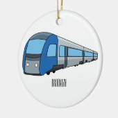 Afbeelding van de cartoon van elektrische treinen keramisch ornament (Links)