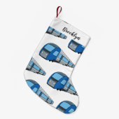 Afbeelding van de cartoon van elektrische treinen kleine kerstsok (Voorkant (Hangend))