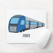 Afbeelding van de cartoon van elektrische treinen muismat (Met muis)