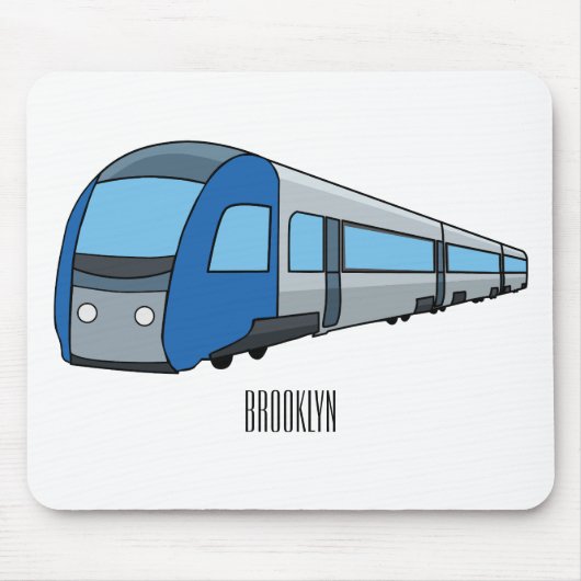 Afbeelding van de cartoon van elektrische treinen muismat (Voorkant)