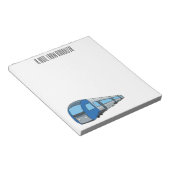 Afbeelding van de cartoon van elektrische treinen notitieblok (Schuin)