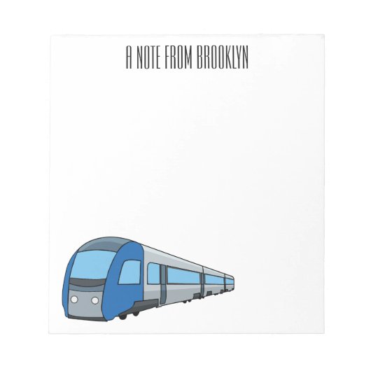 Afbeelding van de cartoon van elektrische treinen notitieblok (Voorkant)