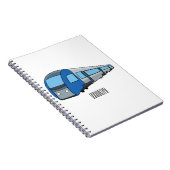 Afbeelding van de cartoon van elektrische treinen notitieboek (Rechterzijde)