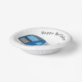 Afbeelding van de cartoon van elektrische treinen papieren kommen (Gebogen)