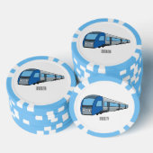Afbeelding van de cartoon van elektrische treinen poker chips (Opstapeling)