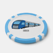 Afbeelding van de cartoon van elektrische treinen poker chips (Enkel)