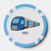 Afbeelding van de cartoon van elektrische treinen poker chips (Achterkant)