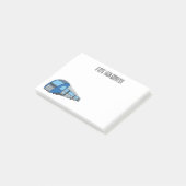 Afbeelding van de cartoon van elektrische treinen post-it® notes (Schuin)