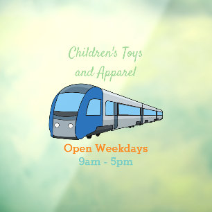 Afbeelding van de cartoon van elektrische treinen raamsticker